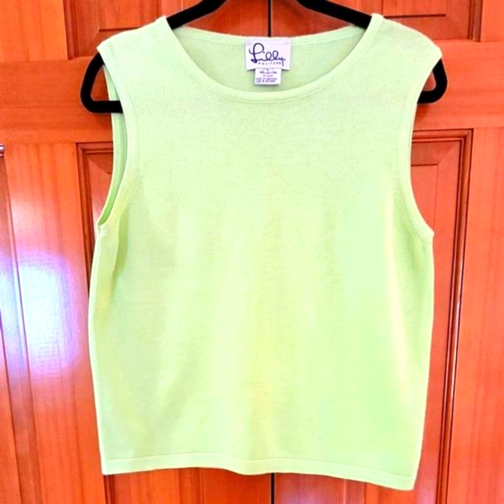 LILLY PULITZER Sleeveless Sweater - Large